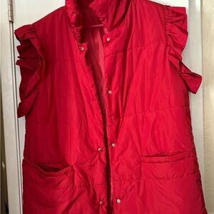 Amazon Women's Vibrant Red Puffer Vest